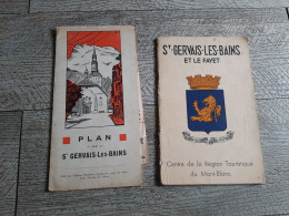 Lot 2 Guides Plan Saint Gervais Les Bains Et Le Fayet Mont Blanc Tourisme - Dépliants Turistici