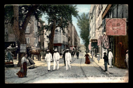 83 - TOULON - RUE ET PLACE DE L'INTENDANCE - CARTE COLORISEE - Toulon