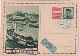 * CZECHOSLOVAKIA > 1937 POSTAL HISTORY > FDC Card, First Flight From Bratislava To Venezia, Italy - Lettres & Documents