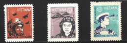 VIET NAM DU NORD. Timbres De Franchise N°2-4 De 1979. Armée. - Militaria