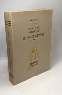 Analyse Chimique Qualitative - Other & Unclassified