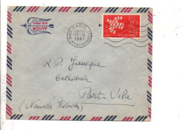 LETTRE DE PARIS GARE MONTPARNASSE POUR LES NOUVELLES HEBRIDES 1961 - 1921-1960: Période Moderne