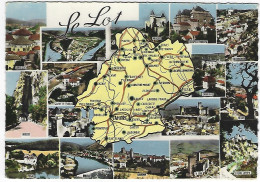 46  - LE LOT - Carte Contour Géographique Du Département - Sonstige & Ohne Zuordnung