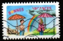 FRANCE    -   2015.  Y&T N° 1149 Oblitéré.  Bonnes Vacances  /  Parasol  /  Arc-en-ciel - Used Stamps