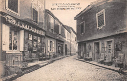 Cité De CARCASSONNE (Aude) - Les Magasins D'Antiquités Julien, Rue Porte D'Aude - Ecrit 1927 (2 Scans) - Carcassonne