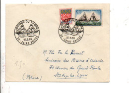 LETTRE JOURNEE DU TIMBRE SAINT BRIEUC 1965 - 1961-....