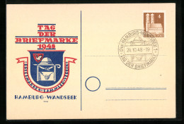 AK Hamburg-Wandsbek, Tag Der Briefmarke 1948, Wappen Briefmarken Sammelverein  - Timbres (représentations)