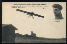 AVIATION - MONOPLAN MORANE-SAULNIER PILOTE PAR R. GARROS - EDITEUR J. HAUSER, PARIS - ....-1914: Précurseurs