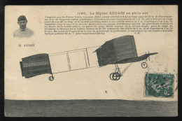 AVIATION -  BIPLAN ANZANI, CONSTRUIT PAR LES FRERES VOISIN,  EN PLEIN VOL - EDITEUR J. HAUSER, PARIS - ....-1914: Vorläufer