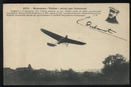 AVIATION - MONOPLAN "TELLIER" PILOTE PAR DUBONNET - EDITEUR J. HAUSER, PARIS - ....-1914: Précurseurs