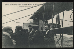 AVIATION - GRAND PRIX MICHELIN - ARRIVEE DE RENAUX  AU SOMMET DU PUY-DE-DOME - SENOUQUE DESCENDANT DU BIPLAN - ....-1914: Precursors