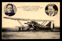 AVIATION - LES VAINQUEURS DE L'ATLANTIQUE COSTE ET BELLONTE ET L'AVION POINT D'INTERROGATION - 1919-1938: Entre Guerres