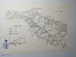 Dessin Carricature Sur Carte Géographique Densité Au Km² (population Rurale) - Documentos Históricos