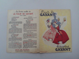 (Protège-cahier Publicitaire) -  Biscottes GAYANT (Fleur De Gayant)  - Moulin Des Moudreurs à Douai .......voir Scans - Bizcochos