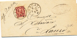 1890 FRASCATI CERCHIO GRANDE SU CARTA INTESTATA ARALDICA A FIRMA SINDACO - Storia Postale