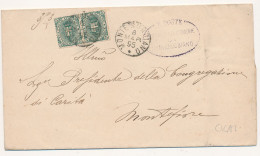 1895 MONTERUBBIANO CERCHIO GRANDE SU  CARTA INTESTATA ARALDICA A FIRMA SINDACO - Storia Postale