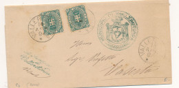 1895 VALLEROTONDA CERCHIO GRANDE + TIMBRO ARALDICO - Poststempel