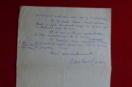 Signed Letter Gaston Rebuffat Writer Mountaineer Annapurna 1950 To C.E. Engel Mountaineering Historian - Sportspeople