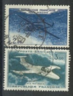 FRANCE - 1954/69 - AIR PLANES STAMPS SET OF 2, USED - Oblitérés