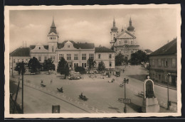 AK Altbunzlau, Strassenpartie Mit Rathaus Und Kirche  - Tchéquie