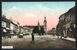 AK Jung Bunzlau / Mlada Boleslav, Marktplatz Mit Blick Auf Die Kirche  - Tchéquie