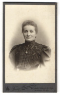 Photo Franz Buecheler, Weissenburg I. E., Bürgerliche Dame Im Kleid Avec Halskette  - Anonymous Persons