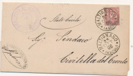 1896 MALTIGNANO ASCOLI CERCHIO + TIMBRO ARALDICO - Storia Postale