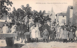 PEXIORA (Aude) - Place De La Liberté Et Rue De L'Eglise - Ecrit (2 Scans) - Andere & Zonder Classificatie