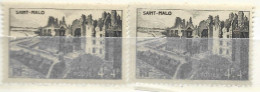 FRANCE N° 747 4F + 4F NOIR VILLES DETRUITES SAINT MALO 2 NUANCES NEUF SANS CHARNIERE - Unused Stamps