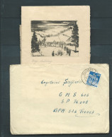 Lac Oblitéré Bochum ( Rfa ) 16/12/1948 Adresse Au Cap. Sergentet FORCE FRANCAISE OCCUPATION Allemagne -  RAA10001 - Documents Historiques