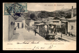 ITALIE - TORINO - UN SALUTO DA SUPERGA - STAZIONE DELLA FERROVIA FUNICOLARE - Trasporti