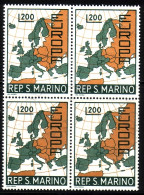 SAN MARINO MI-NR. 890 POSTFRISCH(MINT) 4er BLOCK EUROPA 1967 - LANDKARTE - 1967