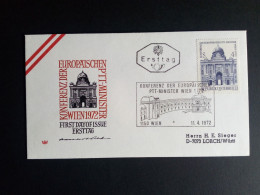 ÖSTERREICH MI-NR. 1385 FDC MITLÄUFER 1972 WIENER HOFBURG - Europäischer Gedanke