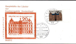 RFA Poste Obl Yv: 294 Mi:422 Mainz-Gutenberg-Museum (TB Cachet à Date) Fdc Bon N 29-5-64 - 1961-1970
