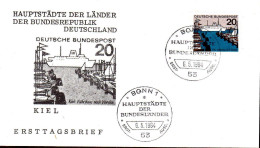RFA Poste Obl Yv: 290 Mi:418 Kiel-Fährhafen Nach Norden (TB Cachet à Date) Fdc Bonn 6-5-64 - 1961-1970