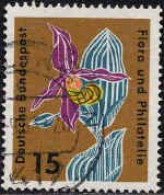 RFA Poste Obl Yv: 265 Mi:393 Flora & Philatelie Orchidée Cypripède (Beau Cachet Rond) - Used Stamps