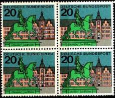 RFA Poste N** Yv: 295 Mi:423 Düsseldorf-Jan-Wellem Bloc De 4 - Unused Stamps