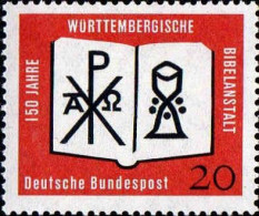 RFA Poste N** Yv: 254 Mi:382 Württembergische Bibelanstalt - Unused Stamps