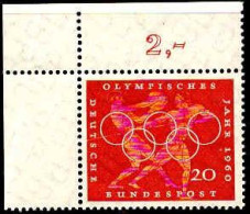 RFA Poste N** Yv: 207 Mi:334 Olympisches Jahr Disque & Javelot Coin De Feuille - Nuovi