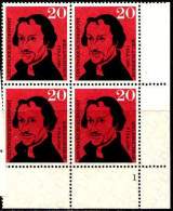 RFA Poste N** Yv: 201 Mi:328 Philippus Melanchthon Bloc De 4 CdF - Unused Stamps