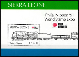 Sierra Leone Block 156 Postfrisch Eisenbahn Lokomotive #NO841 - Sierra Leone (1961-...)