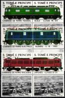 São Tomé Und Príncipe 1049-1054 Postfrisch Eisenbahn Lokomotive #NO850 - Sao Tome Et Principe
