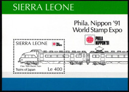 Sierra Leone Block 158 Postfrisch Eisenbahn Lokomotive #NO842 - Sierra Leone (1961-...)