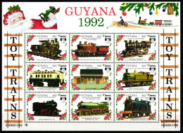 Guyana 3898-3969 Postfrisch Als Kleinbogensatz Eisenbahn Lokomotive #NO839 - Guyana (1966-...)