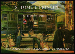 São Tomé Und Príncipe Block 168 Postfrisch Eisenbahn Lokomotive #NO851 - Sao Tomé E Principe