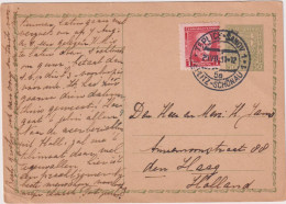 * CZECHOSLOVAKIA > 1931 POSTAL HISTORY > Stationary Card From Teplice (Telitz) To Haag, Holland - Covers & Documents