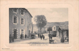 CAMPAGNE-sur-Aude - La Place - Foudre, Balayeur, Automobile Décapotable - Ecrit (2 Scans) - Autres & Non Classés