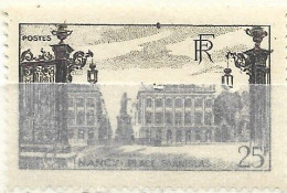 FRANCE N° 778 25F NOIR MONUMENTS ET SITE NANCY POINT SUR LE CADRE AU MILIEU NEUF SANS CHARNIERE - Unused Stamps