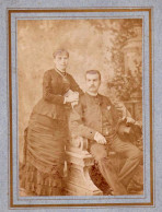 CARTE CDV - Portrait D'un Couple à Identifier - Taille 125 X 168 - Old (before 1900)