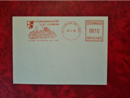 LETTRE/CARTE  FRAGEMENT 1976 OBLITERATION MECANIQUE ST FLORIAN BEI LINZ CHORHERRENSTIFT ST FLORIAN - Altri & Non Classificati